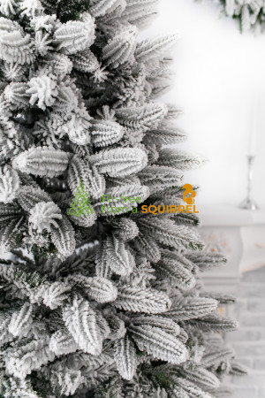 Artificiale Albero di natale con la neve "Global" Rami in PE+PVC 1,50 m