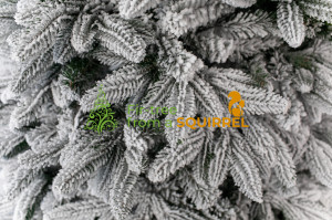 Artificiale Albero di natale con la neve "Global" Rami in PE+PVC 1,50 m