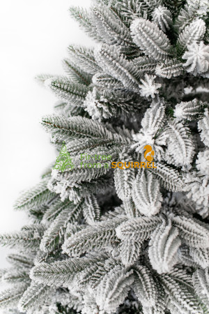 Artificiale Albero di natale con la neve "Global" Rami in PE+PVC 1,50 m